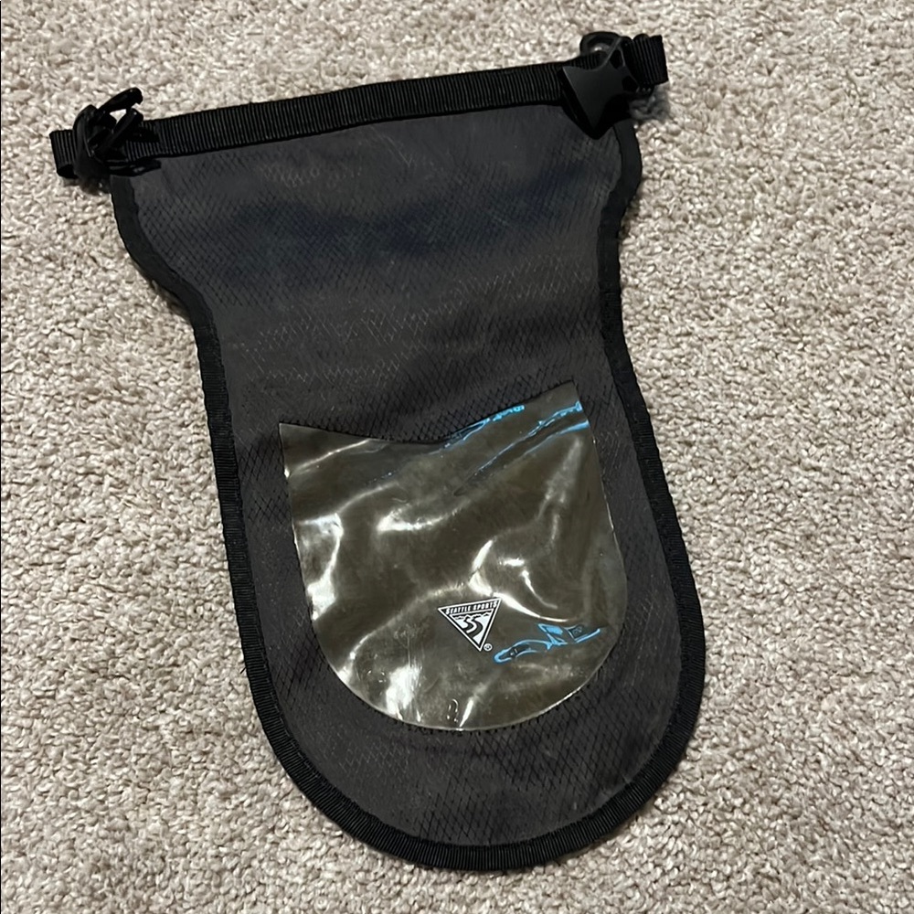 Black Waterproof Pouch with Clear Window